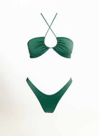 Split bikini swimsuit MAYYA in emerald green